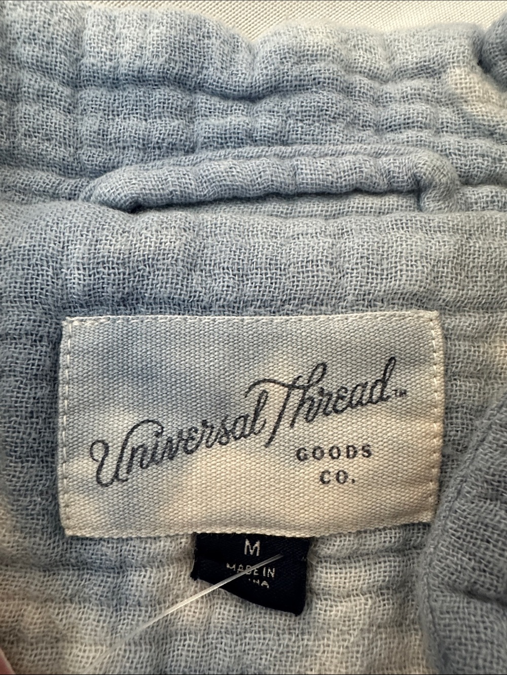 Universal Thread Light Blue Linen Button-Front Top - Picture 2 of 9